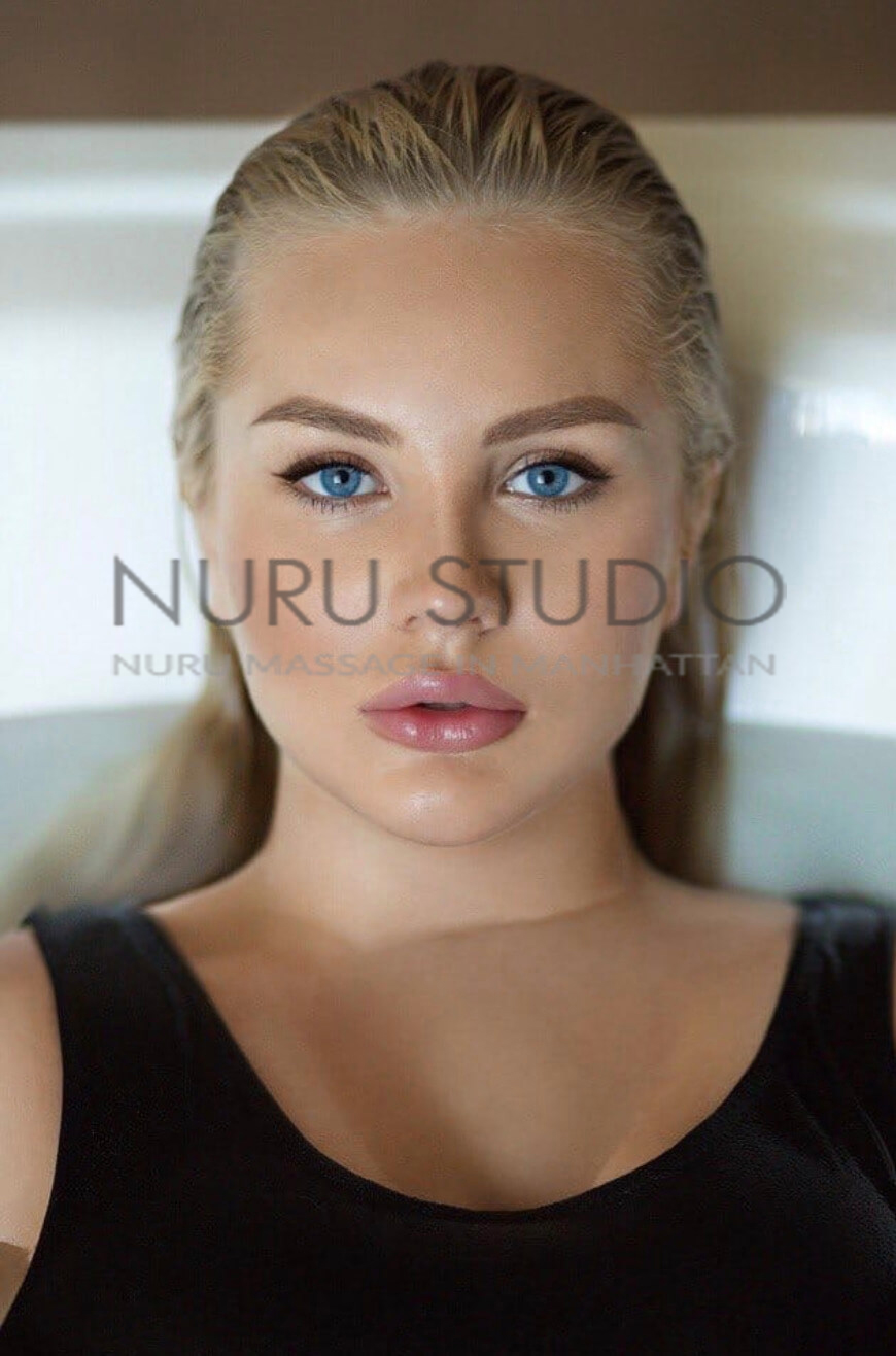 Ana providing B2B slide massage in Manhattan NYC at Nuru Studio